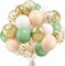 50 pcs Sage Green Blush Gold Confetti Latex Balloon(Sage Green White)11 x 7 x 1 inches
